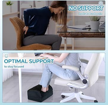 ROYALAY Adjustable Foot Rest for Under Desk at Work with Feet Warm Pocket, Ergonomic Foot Stools for Under Office Desk, Leg Rest for Desk with Machine Washable Cover
