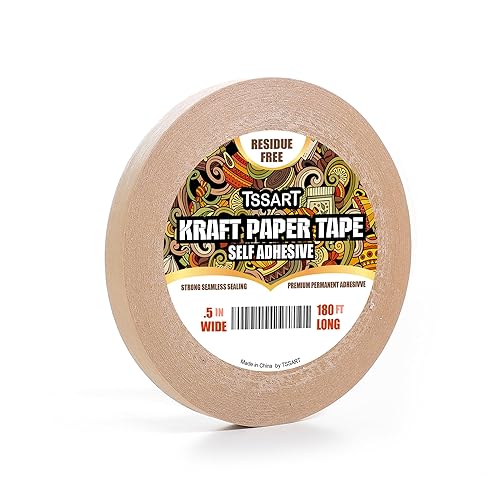 Cinta de papel kraft K49  Cinta de embalaje autoadhesiva de marco marrón con resistencia a la oxidación para enmarcar, enmascarar, sellar y embalaje