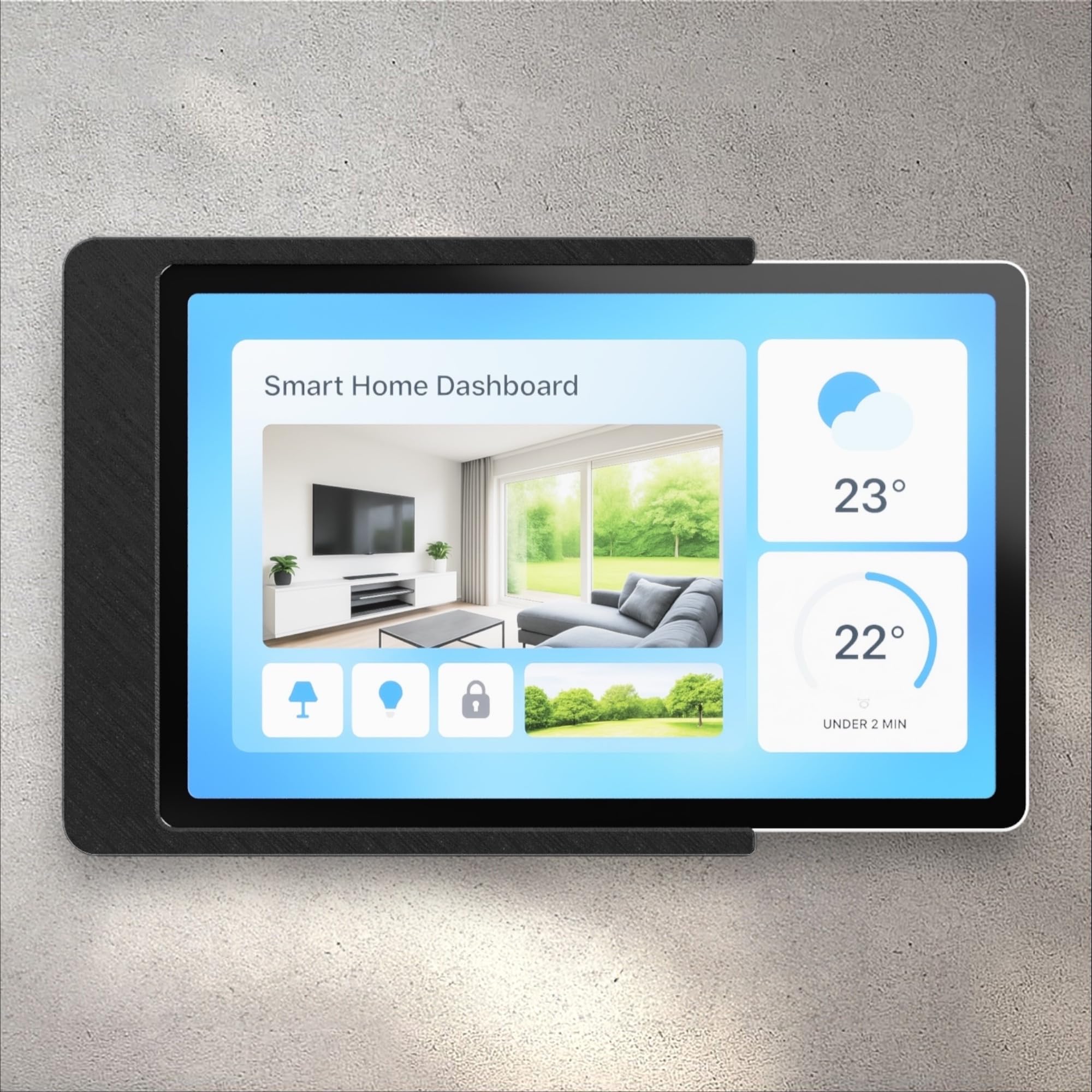 Supporto Tablet da Parete per Samsung Galaxy Tab A9+ A11 Plus 11 Pollici - Estraibile Sottile Nero