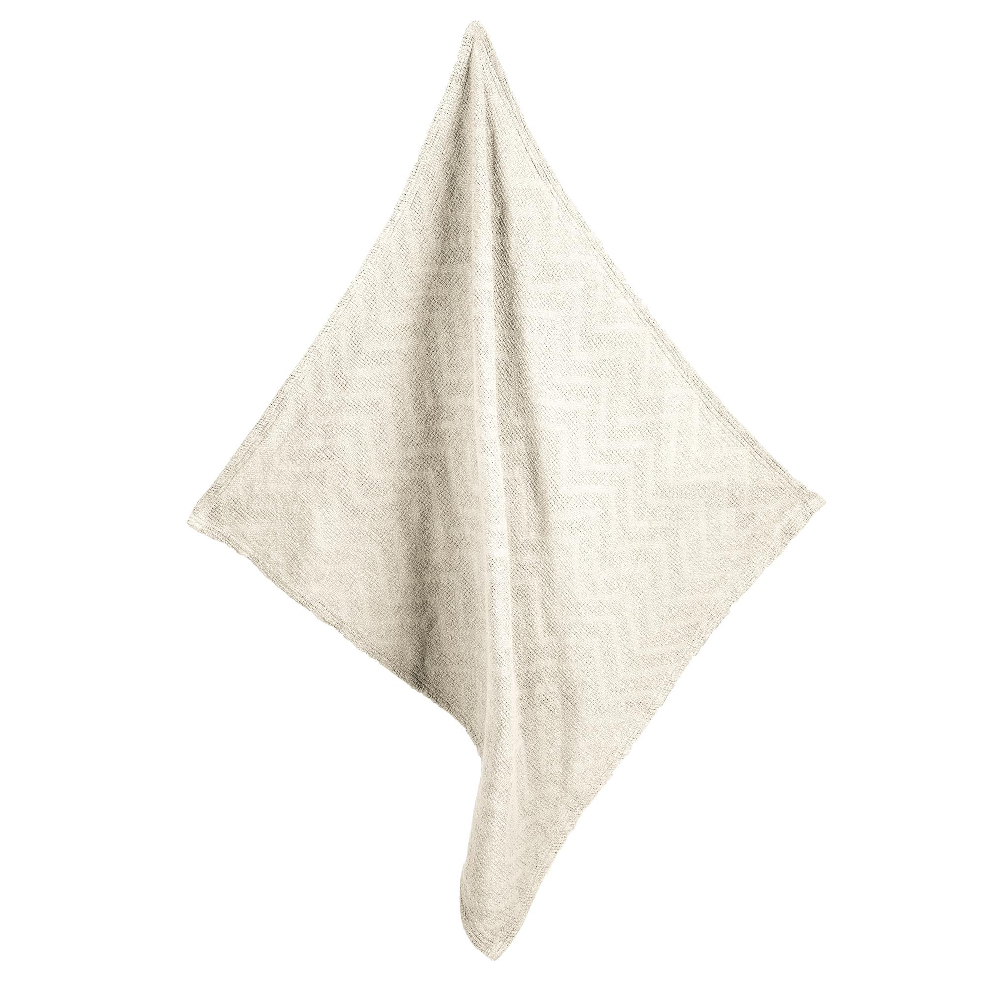roba Baby Blanket Seashells Oyster 80 x 80 cm - Knitted Cuddle Blanket Made of Organic Cotton - GOTS & Oeko Tex 100 Certified - White - Image 4