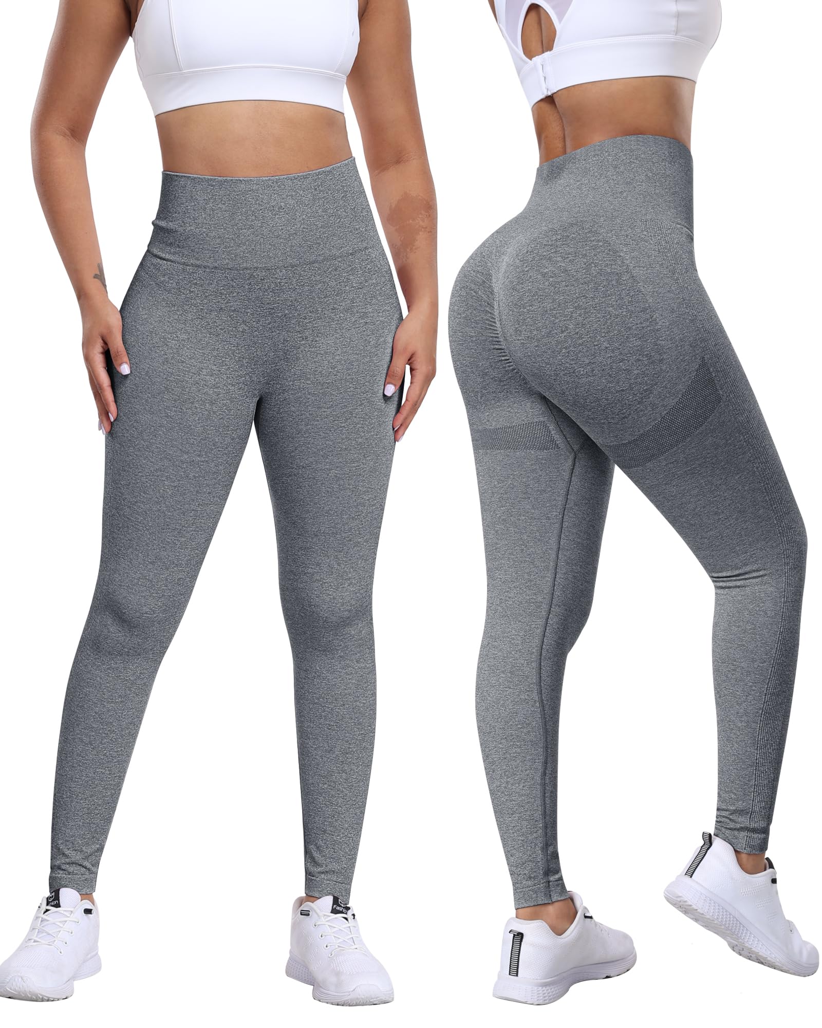 SALSPOR Workout Leggings for Women, Butt Lifting Gym Scrunch Butt Seamless Leggings