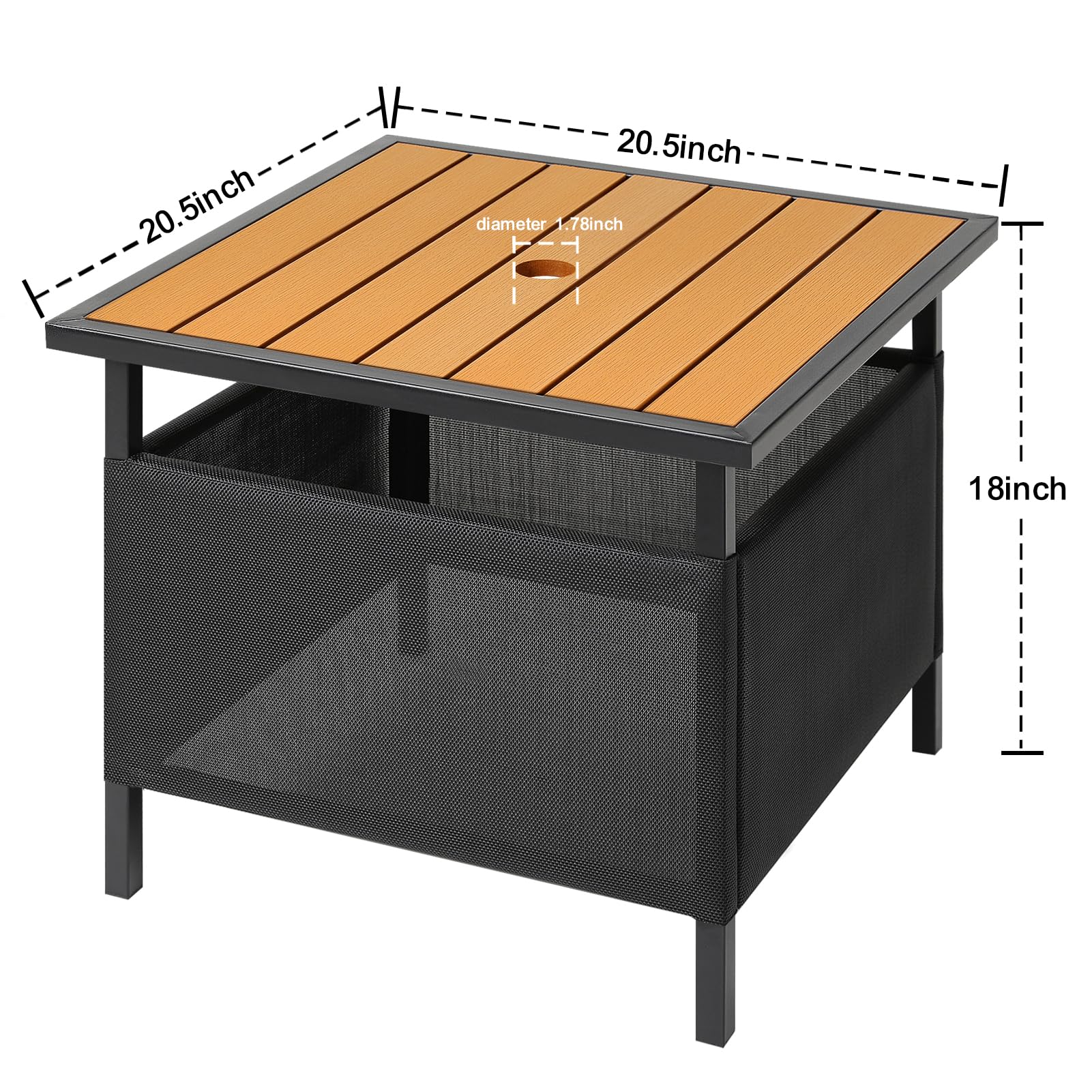 Amazon.com : LZRS Adirondack Square Outdoor Side Table with
