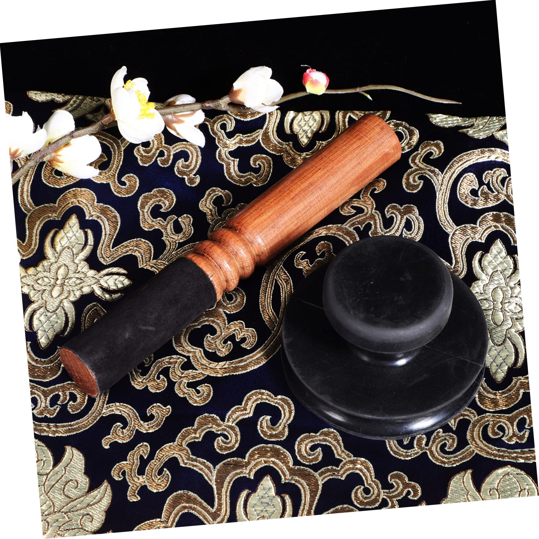 Toyvian Gummi Saugnapf Hebegriff für Buddha Klangschale Saugsystem aus Widerstandsfähigem Gummi mit Lederumwickeltem Stiel Kompakt und Tragbar für Meditationsschalen