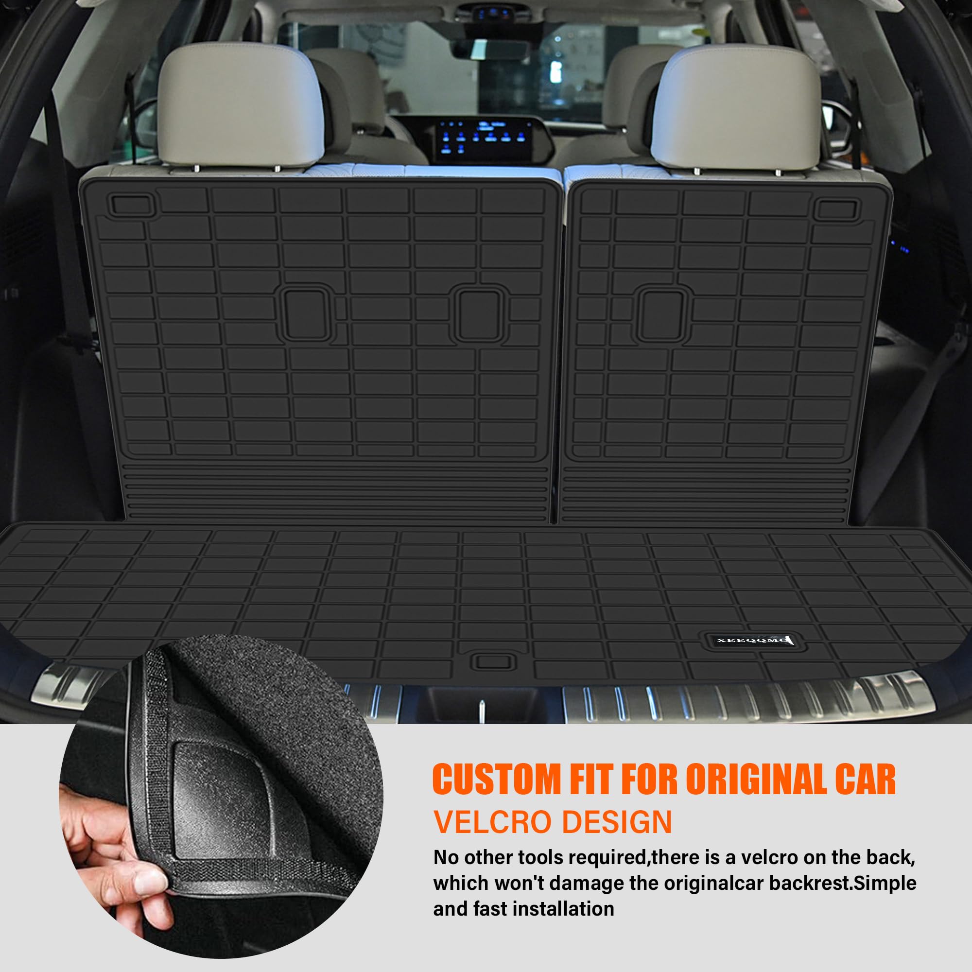 Auxko All-Weather Cargo Liner & Back Seat Protector For Hyundai Palisade 2020-2025 - TPE Rubber