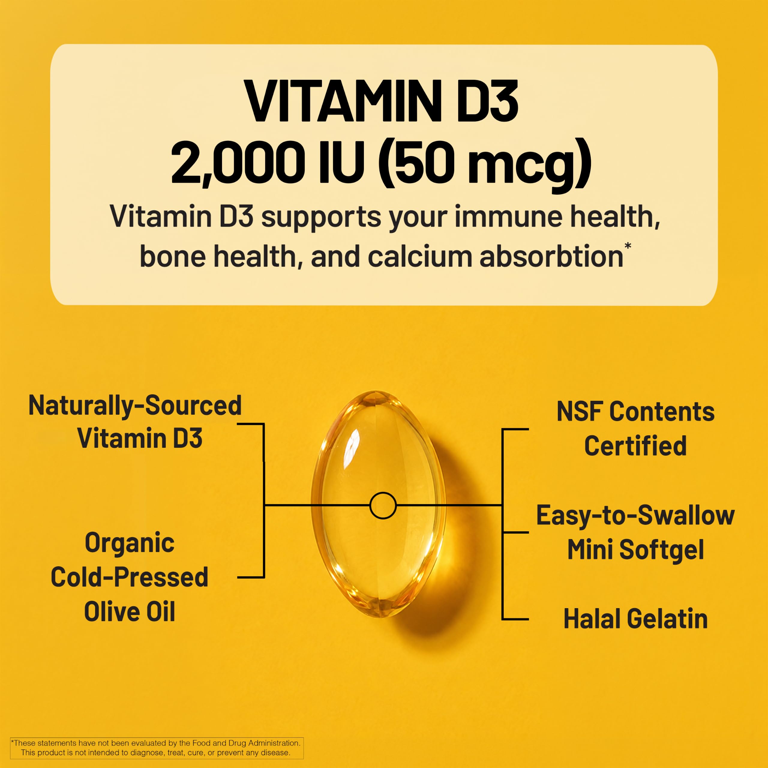 NatureWise Vitamin D3 2000IU Supplement, Immune Support, 360 Mini Softgels — Amazon image 3