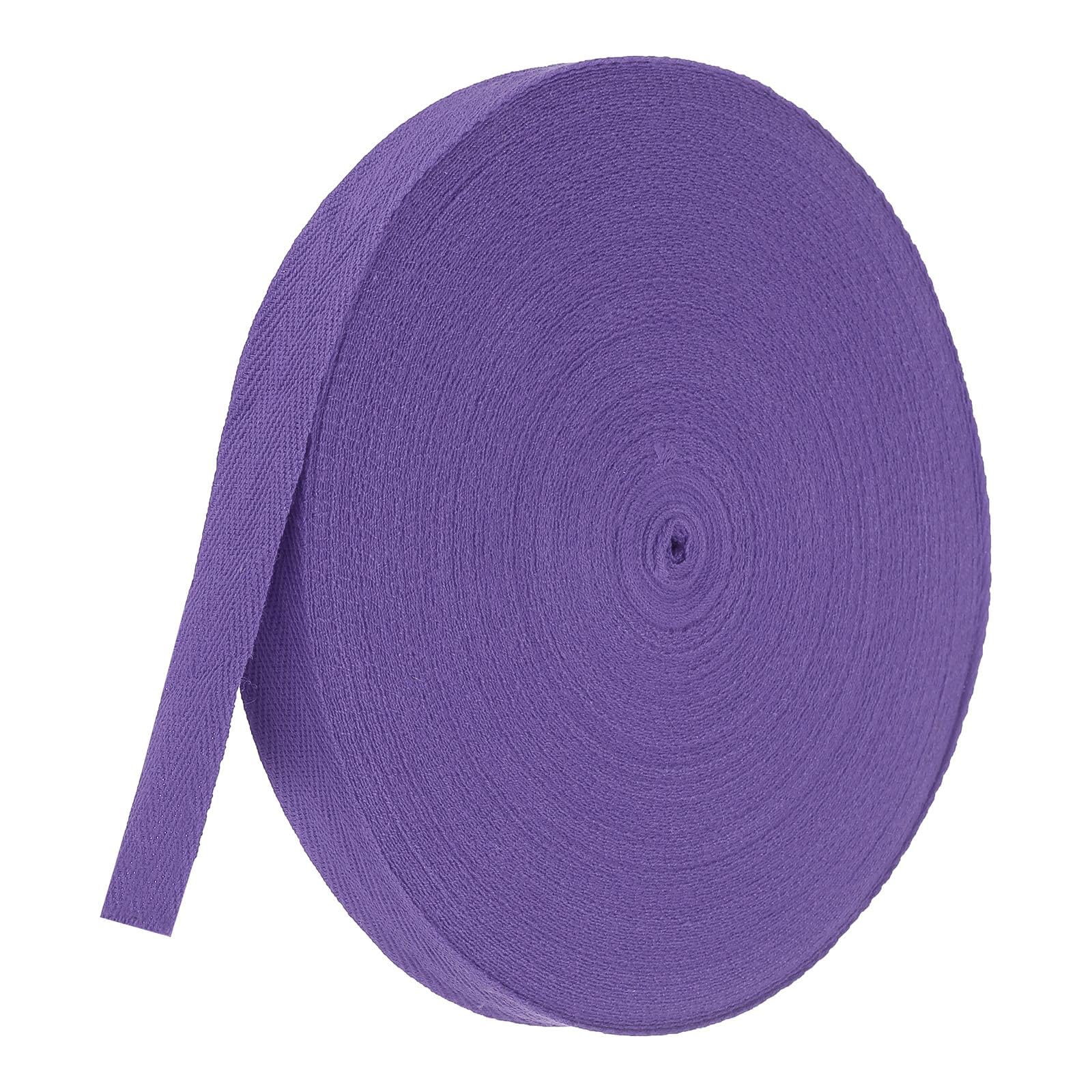 Ruban de biais en coton sergé doux à chevrons premium violet foncé de 25 mm