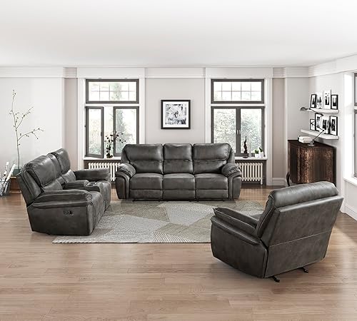 Miniatura 13 de Lexicon Dorritt Silla reclinable manual de microfibra, color marrón Marrón,Arena (manual),Arena (potencia),Gris