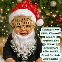 GRAPHENE 3 Christmas Accessories Combo Gift Pack Goggles Frame,1 Santa Cap & Beard Set X Mas Day Celebration Items for Kids Boys Girls Adults New Year Party Decoration Items Party Fun Props gallery image