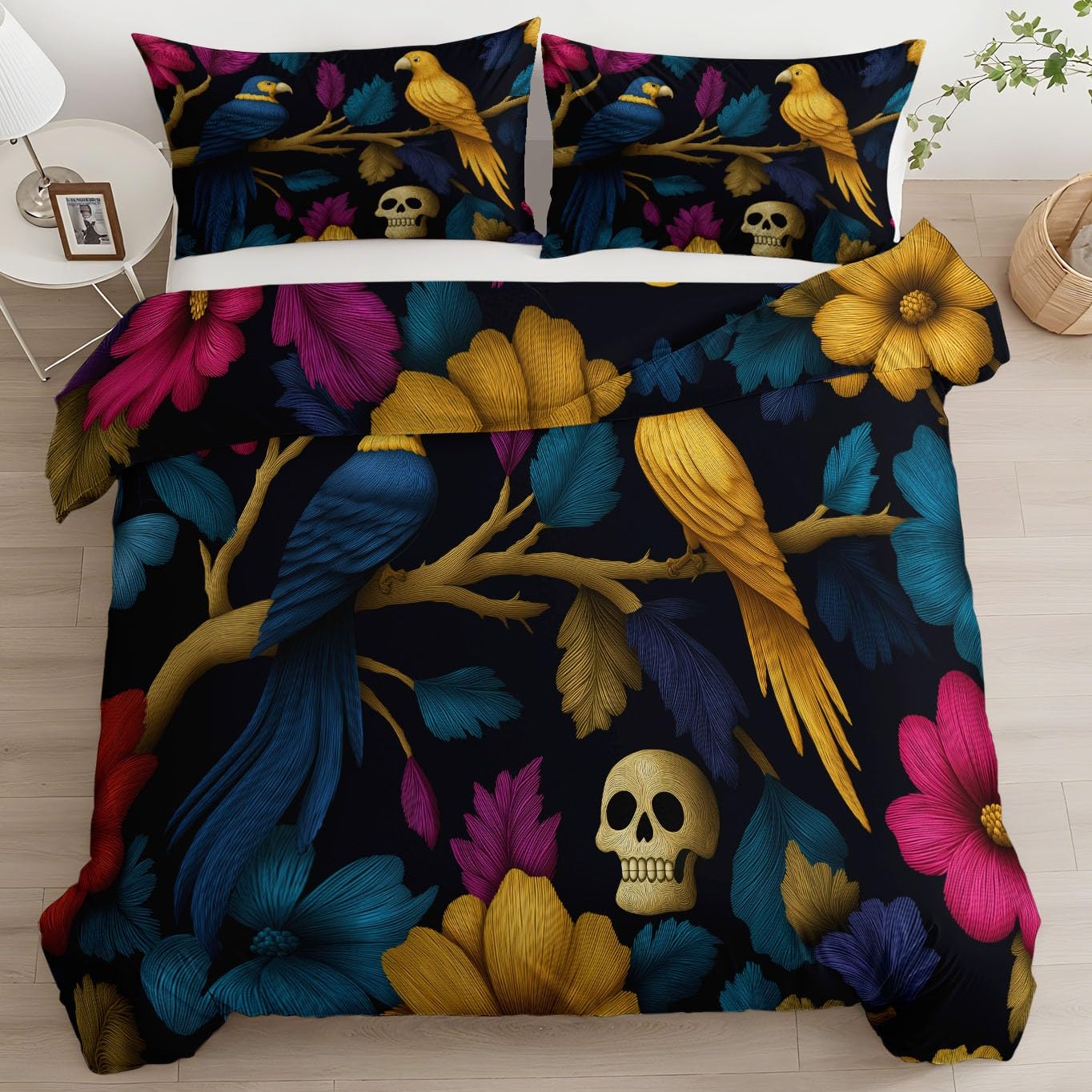Housse de couette réversible 200x200 avec fermeture éclair pratique