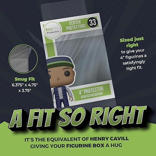 Vista 5 de EcoTEK Protectors, Paquete de 20 fundas protectoras para figuras de exhibición de 4 pulgadas, resistentes a los arañazos, fuertes, transparentes