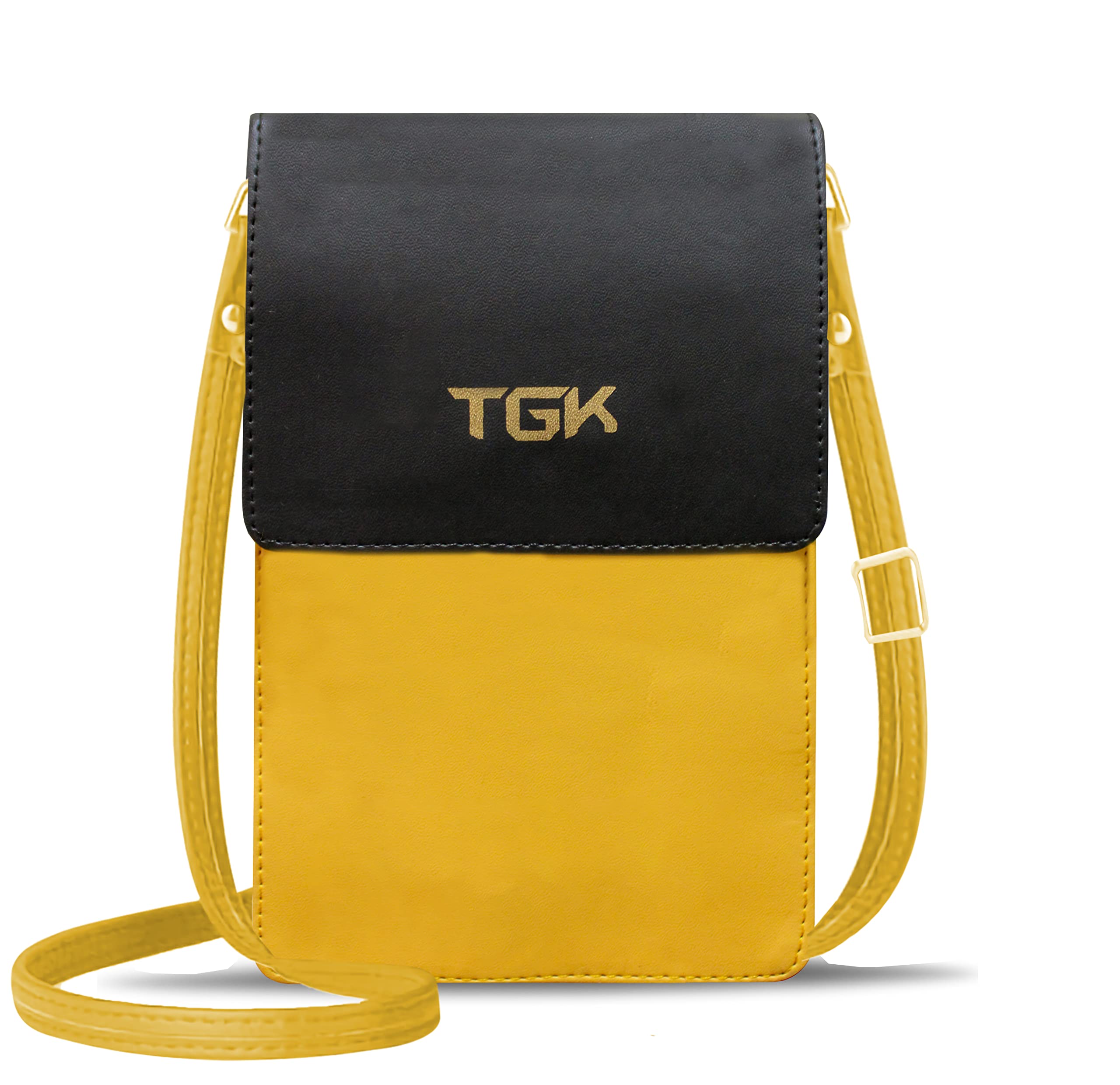 TGK Womens Small Cross-Body Phone Bag Stylish PU Leather Mobile Cell Phone Holder Pocket Purse Wallet Sling Bag Mini Shoulder Bags (Yellow, Black) (B08HQ68Z32) Amazon Price History, Amazon Price Tracker