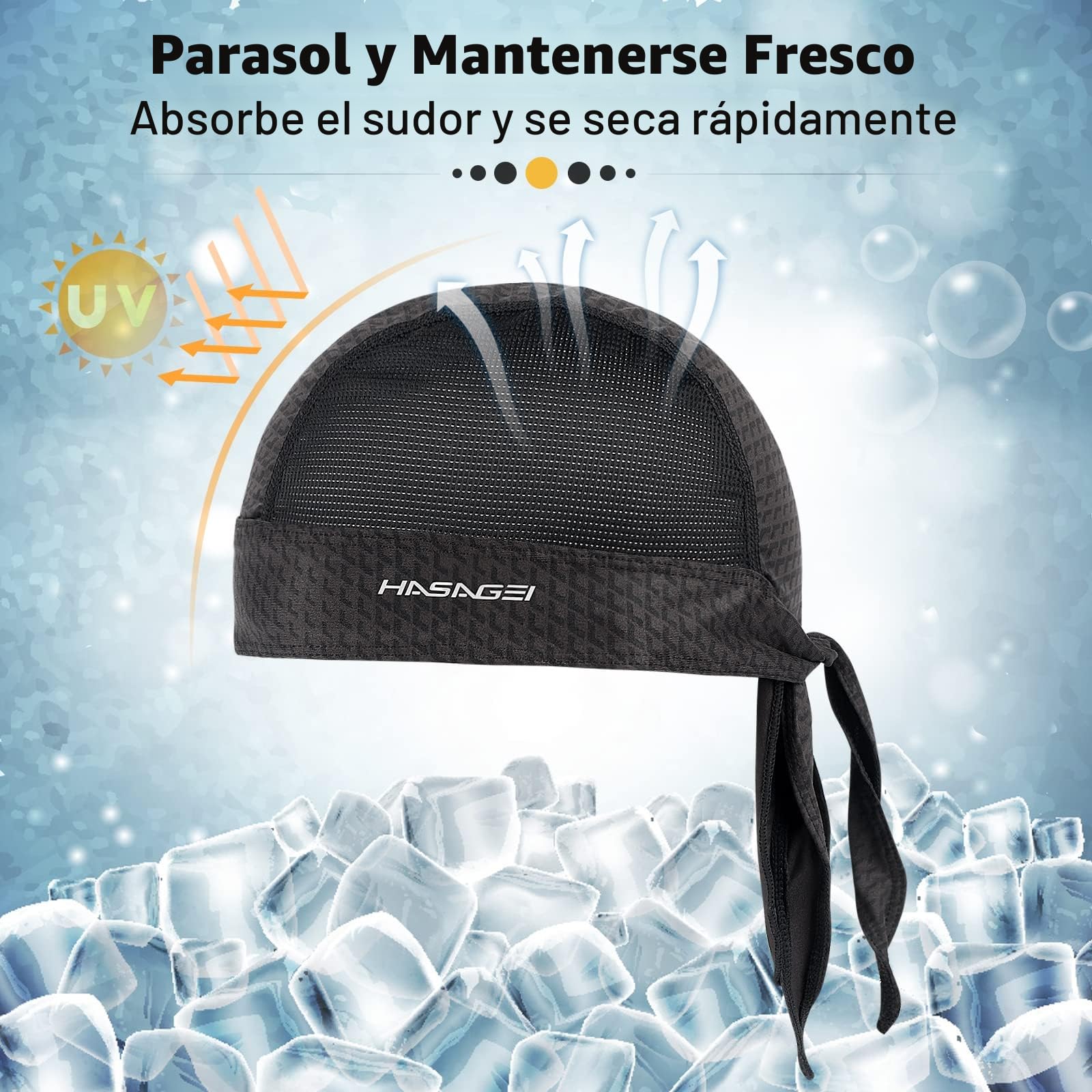HASAGEI Bandana para Hombre y Mujer, pañuelo para la Cabeza, para Motero, Gorra para Bicicleta