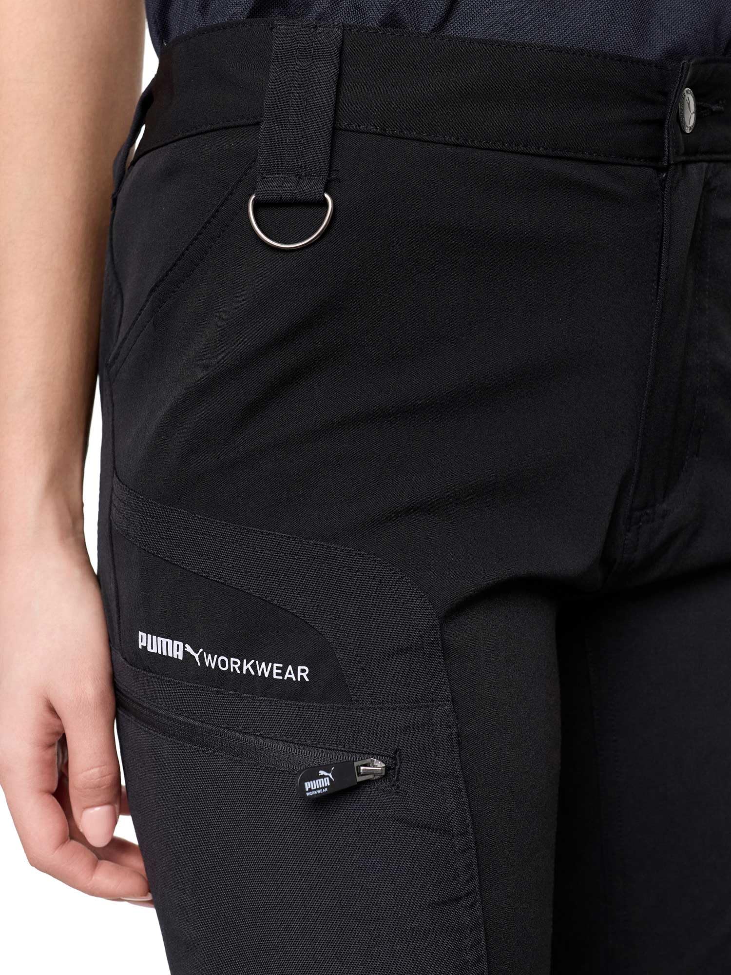 PUMA Workwear Pro-One Wanderhose Damen - Robuste Outdoorhose für Damen - Mit verstärktem Nylon für Langlebigkeit - Trekkinghose mit 4-Wege-Stretch - Verstellbarer Knopfleiste