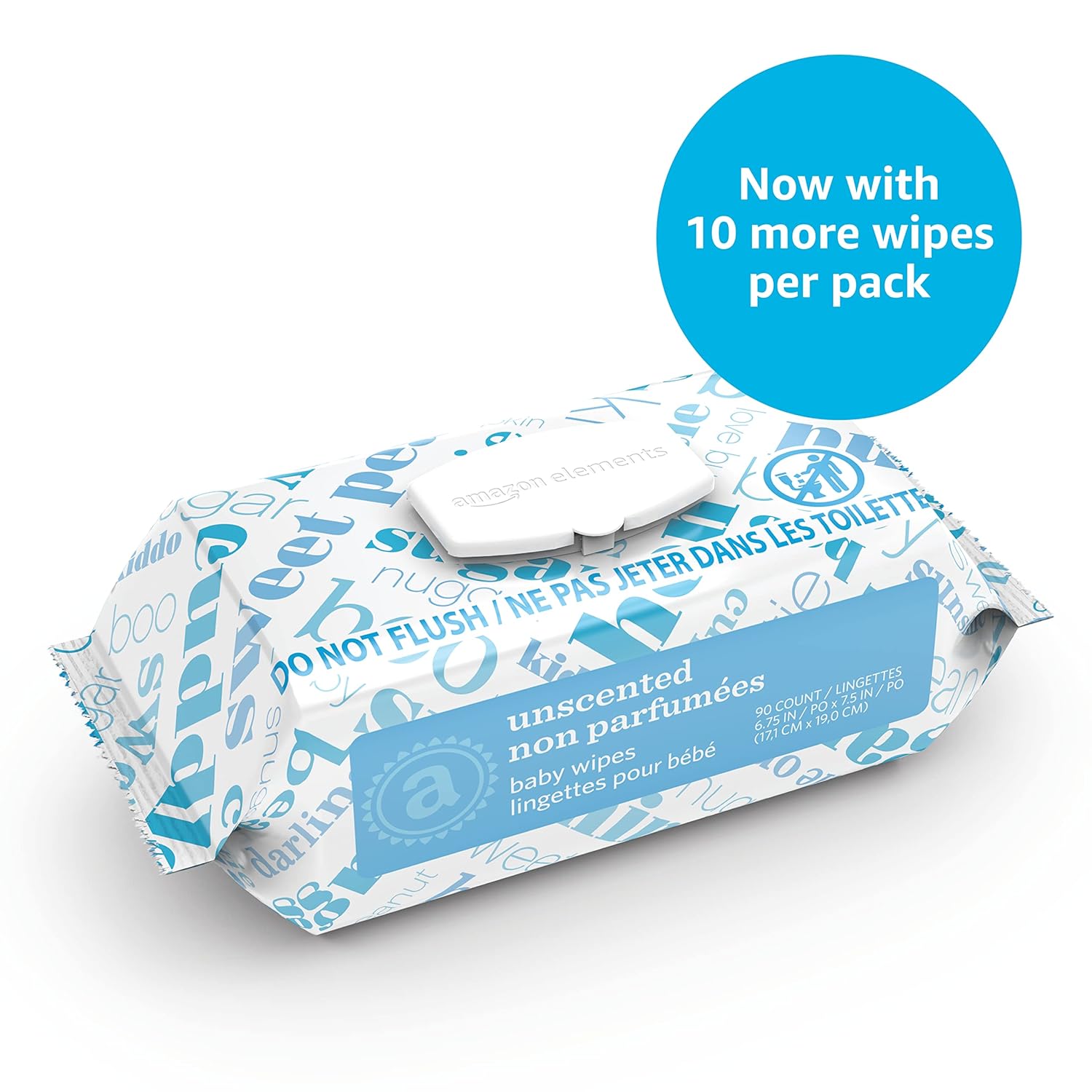  Elements Baby Wipes, Fragrance Free, White, 810 Count (9 Packs of 90) (Previously 720 Count)