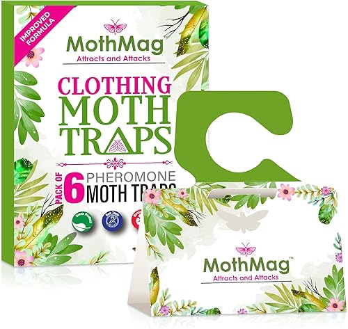 Miniatura 8 de MothMag Trampas para polillas para ropa, armarios, telas y alfombras, trampas para polillas de ropa, trampas para polillas de armario, trampas