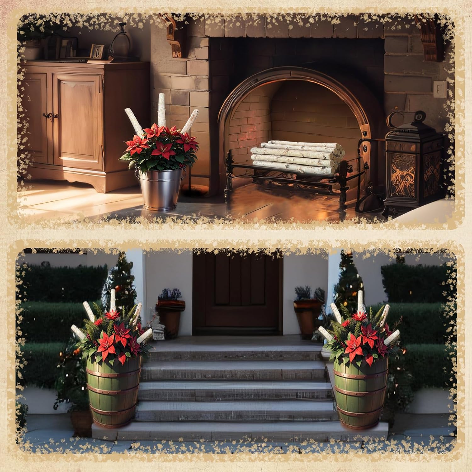 Birch Logs Decoration Fireplace Wood 12 Pack Decorative Logs for Fireplace Decor Rustic Birch Wood for Crafts,Christmas,Birch Branches,Firewood(Logs:0.7''-1.2'' Dia.16.5'' Length)