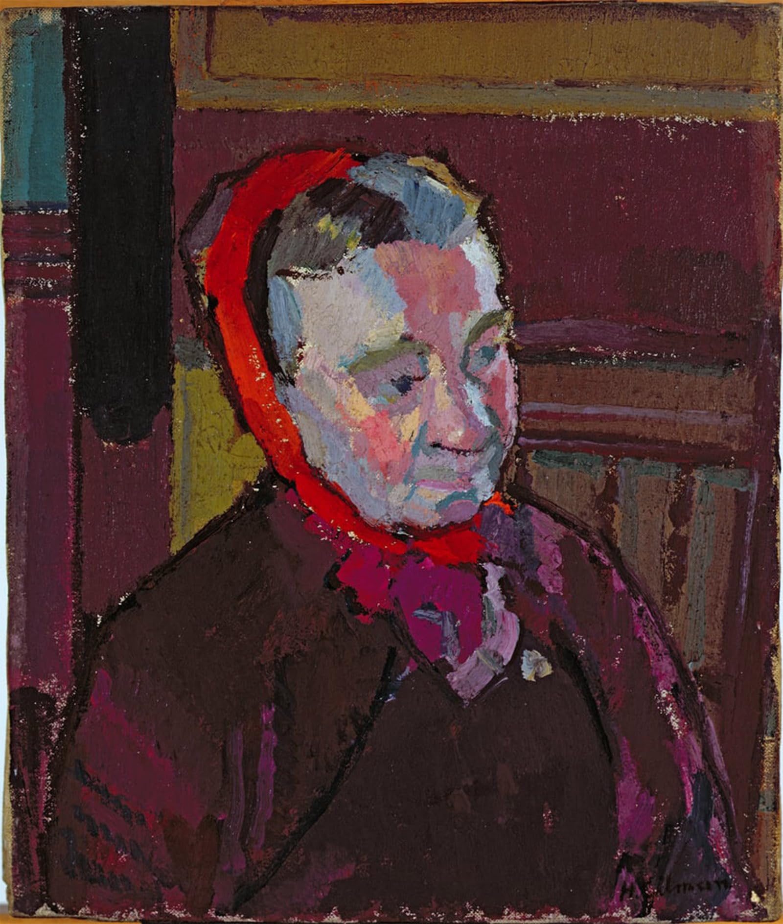 ARTXLXXBN Famous Art Print Poster Vintage Wall Art Portrait of Mrs Mounter by Harold Gilman Canvas Art Poster for Home Decor 60x90cm