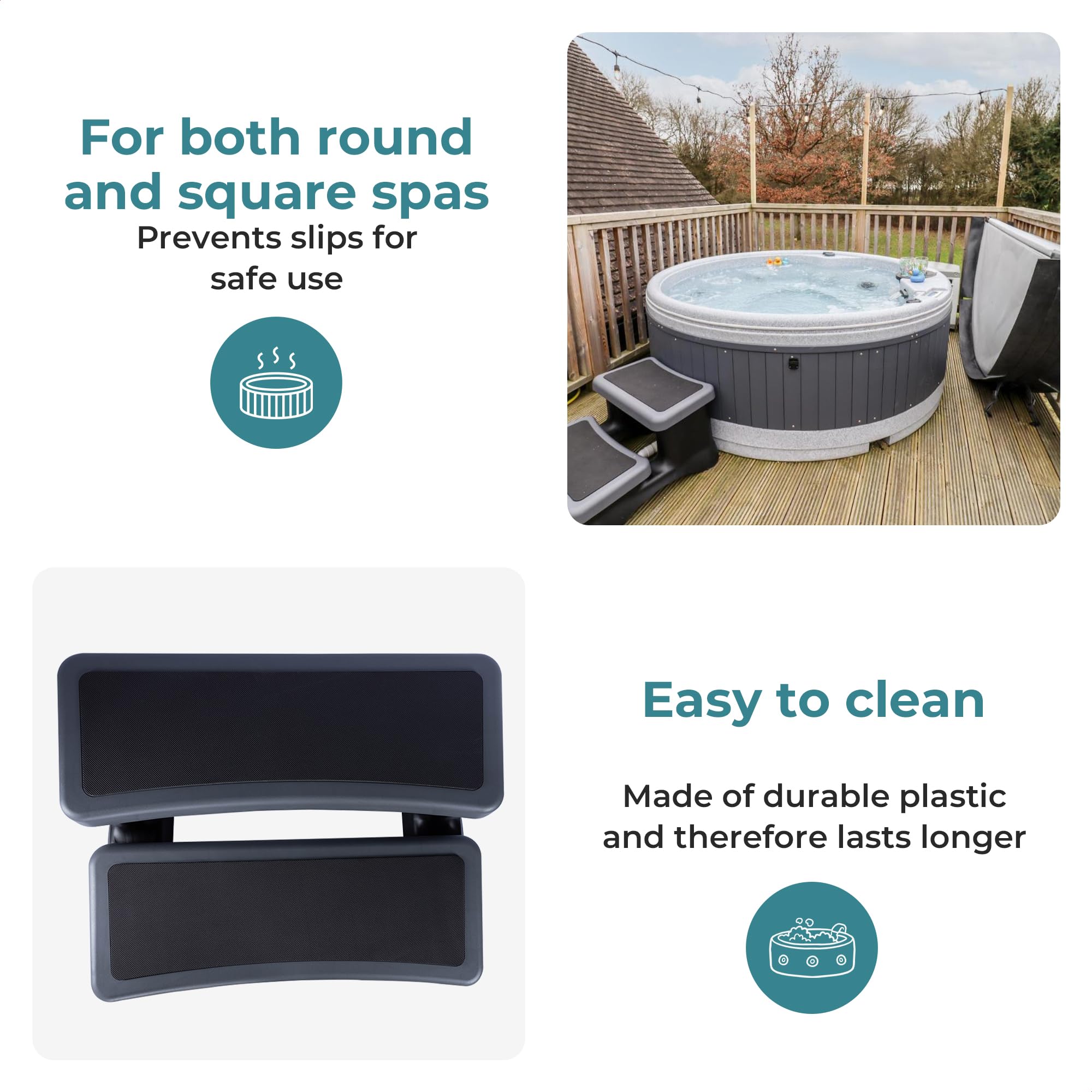 Stabiele spa trap - step - trapje | en Spa's