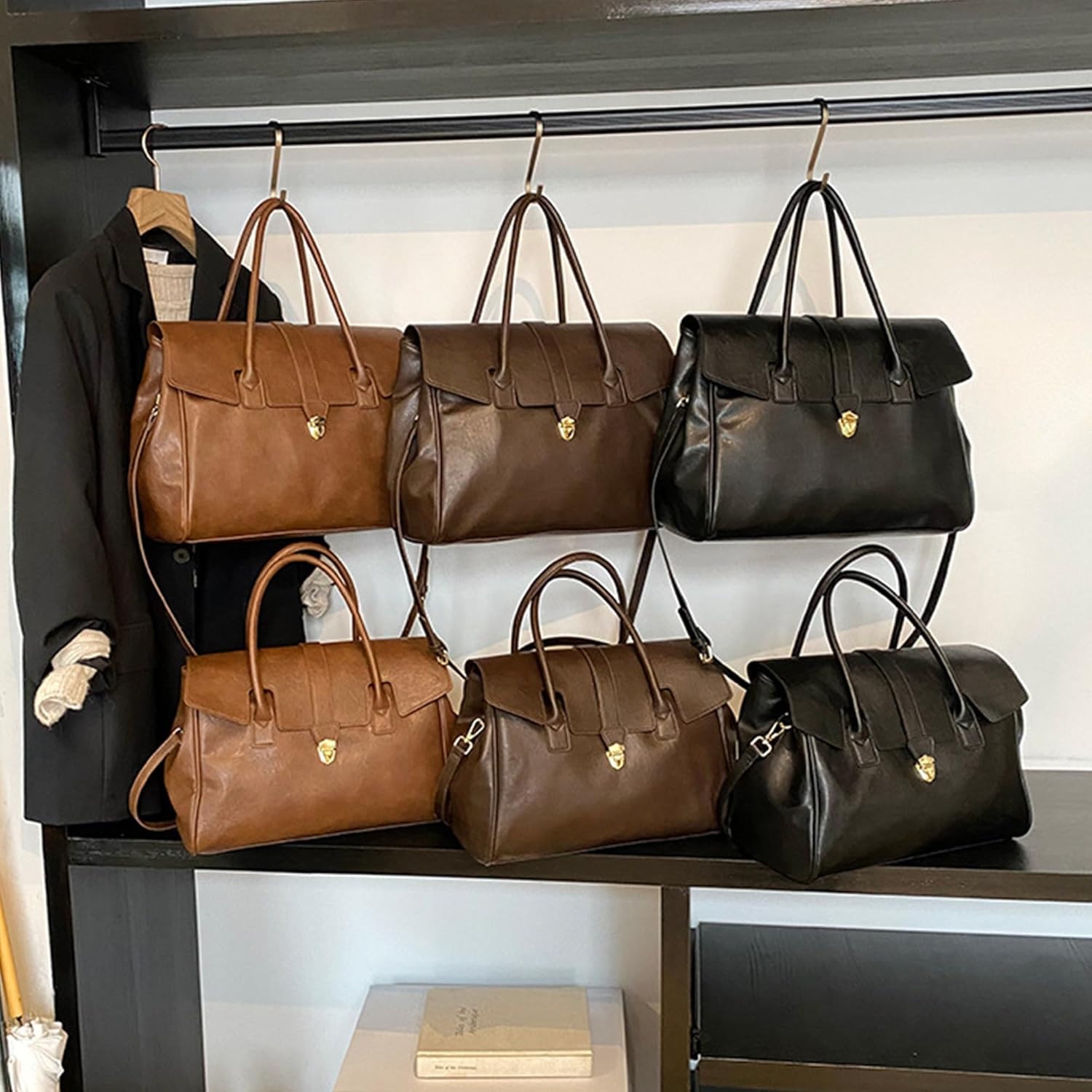 Women's Large Capacity ToteBag-Top Handle Handbag Vegetable TannedLeather, Lightwei... - Image 7