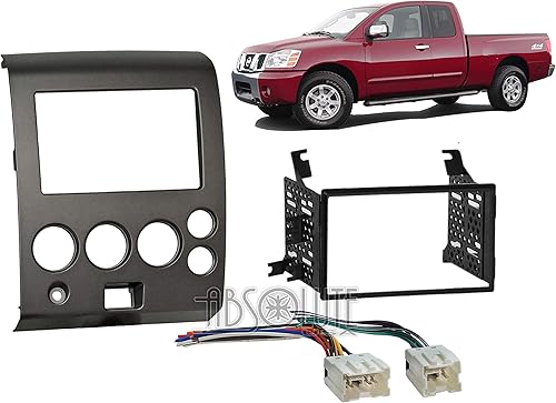 Absolute USA ABS99-7406 - Arnés estéreo doble DIN para Nissan Titan 2004-2005, kit de instalación de tablero de radio