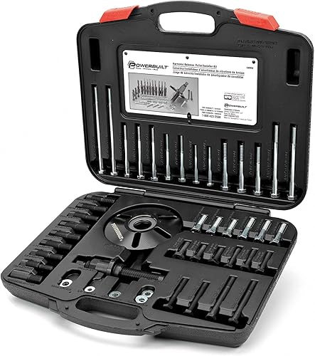 Miniatura 2 de Powerbuilt Juego de extractores de equilibrador armónico, quitar e instalar, equilibradores en vehículos automotores y camiones ligeros, adaptadores