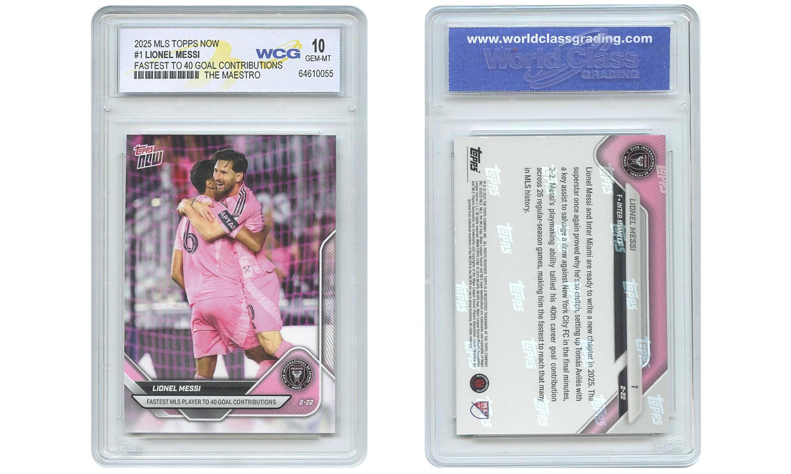 Amazon.com: 2025 MLS Topps Now Lionel Messi Inter Miami Fastest 40 
