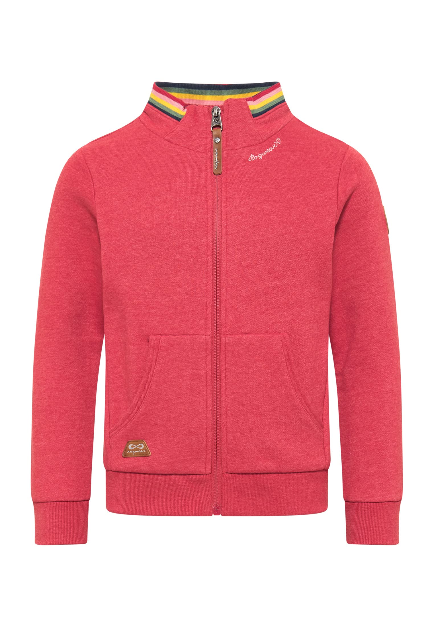 Ragwear Mädchen Übergangsjacke MAJDA – Sweatjacke mit Reißverschluss & Regenbogen-Stehkragen – Leichte Kinder Jacke für Frühling & Herbst – Bequem & weich 128–164