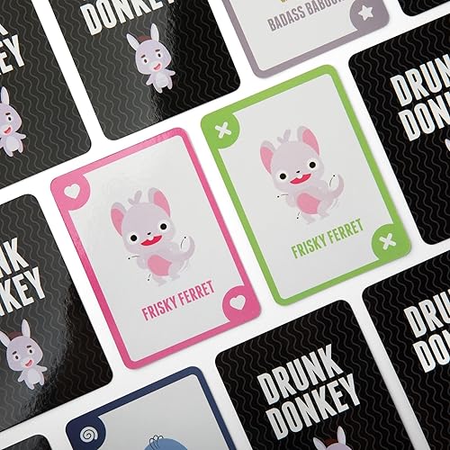 Miniatura 3 de DSS Games Drunk Donkey - Un juego de fiesta de ritmo rápido con beber + animales + movimientos sugerentes