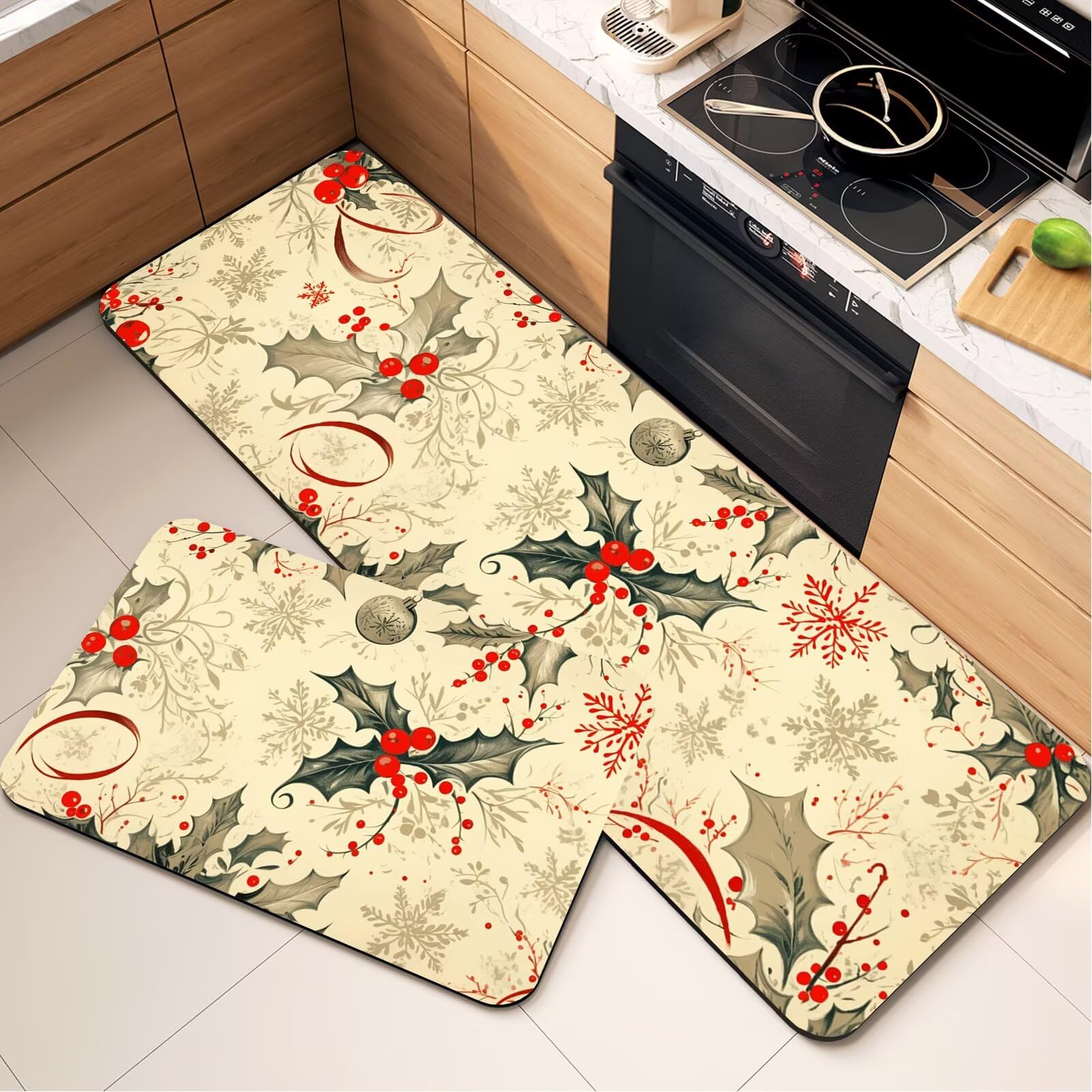 Alfombras de cocina lavables y antideslizantes de 30x50 y 30x90 cm modelo 5-995 juego de 2 piezas