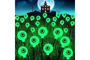 Scary Eyeball Lights - 4-Pack of 32 LED Eyeballs for Halloween