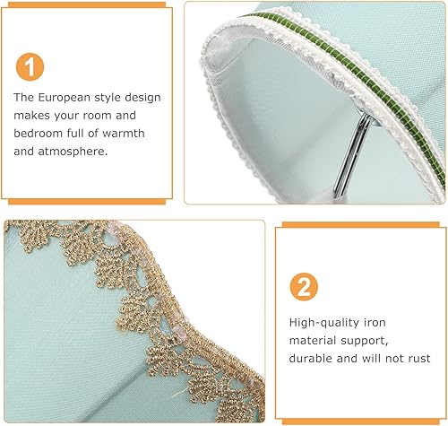 Miniatura 4 de Pantalla de tela de color crema, pantalla de tela retro, pantalla de lámpara de mesa, cubierta de lámpara de pie, tambor con clip, pantalla de