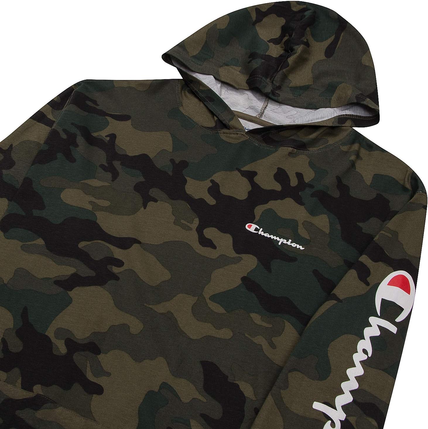 Champion Lightweight Hoodie Big and Tall - Men Pullover Jersey Hoodie Sweatshirt - Image 2