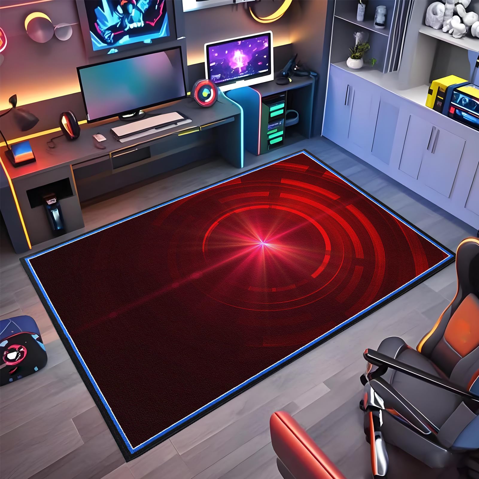 Wuzqju Gaming Chair Mat Non-slip Office Chair Mat for Hardwood Floor 70 x 100 cm Heavy Duty Office Chair Mats for Carpeted and Hardwood Floor Multi-Purpose Floor Protector for Home Office Gaming Room