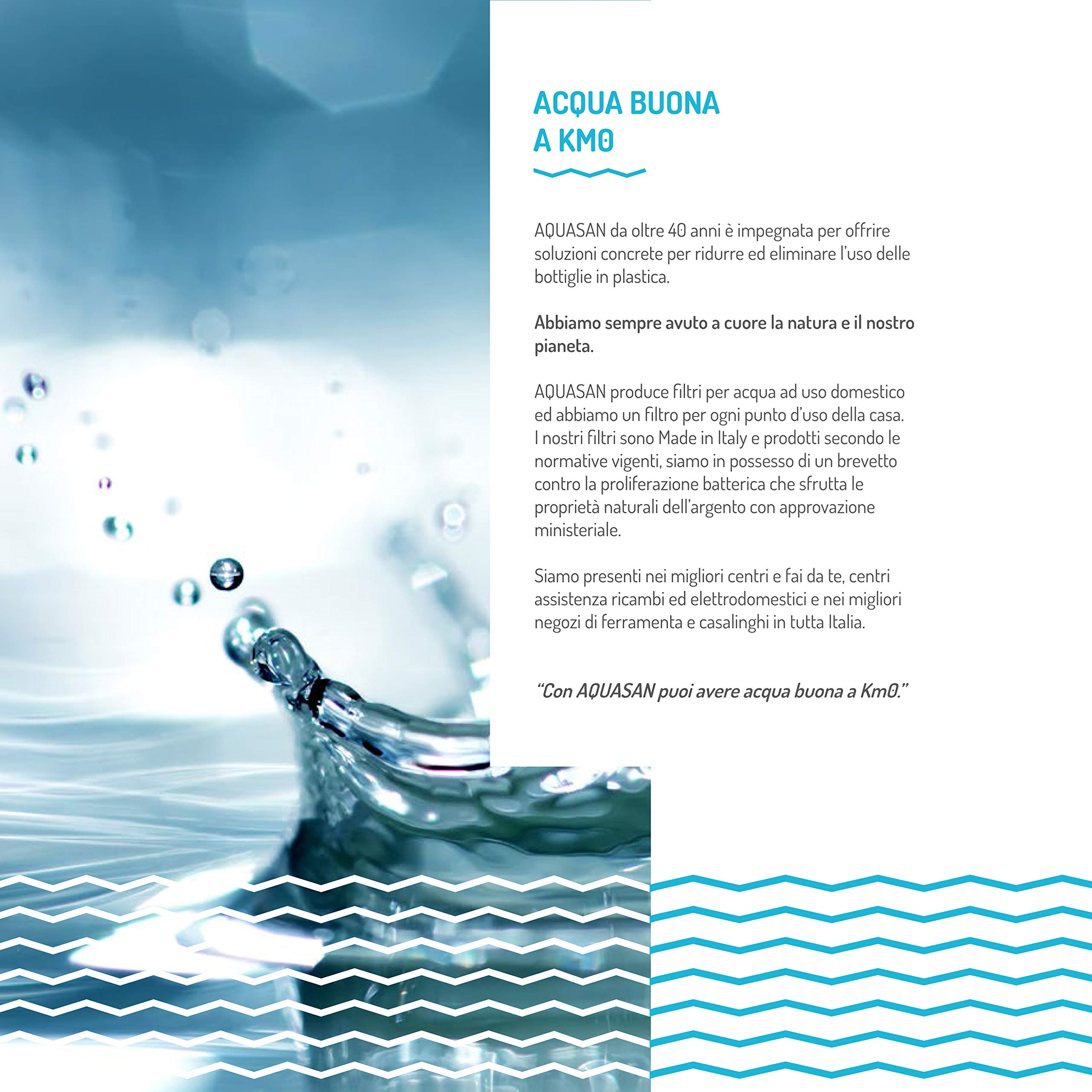 Aquasan Aquasweet Filtro Anticloro Doccia Purificatore Regola il Ph Rimuove Cloro Irritante Metalli Pesanti Filtro D’Acqua Sostituibile Adatto A Qualsiasi Rubinetto Flessibile e Soffione Della Doccia