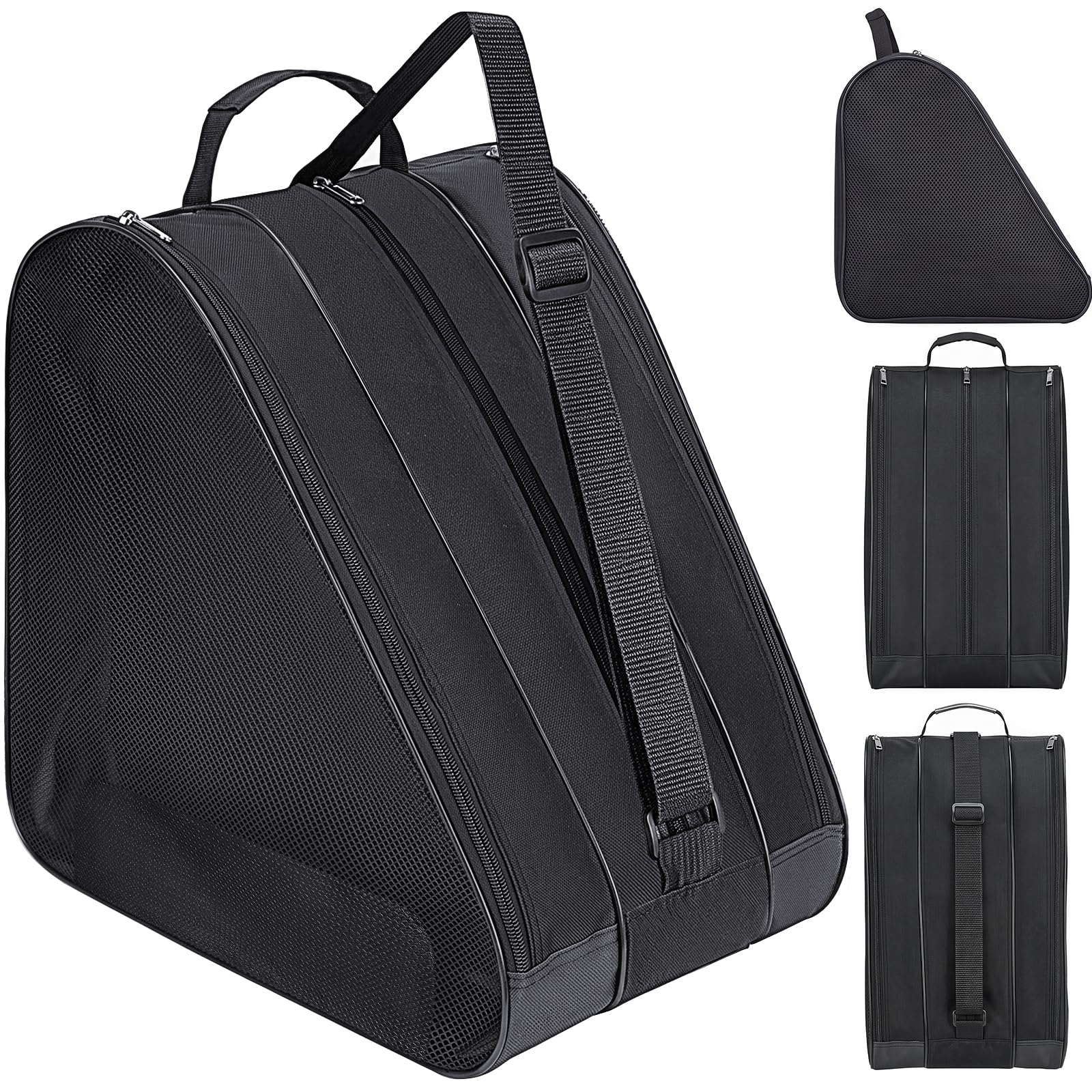 HOLMOL Roller Skate Bag, Breathable Ice Skating Bag with Adjustable Strap