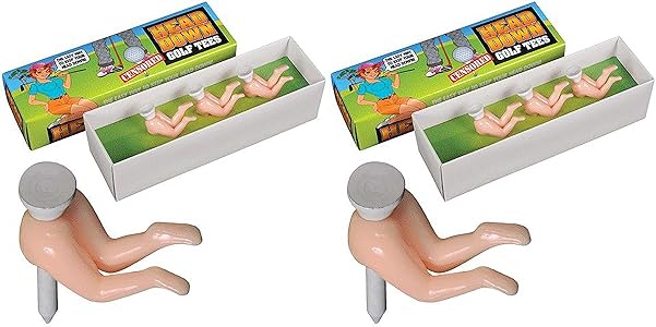 Loftus Heads Down Golf Tees - Golfer Gag Gift Idea