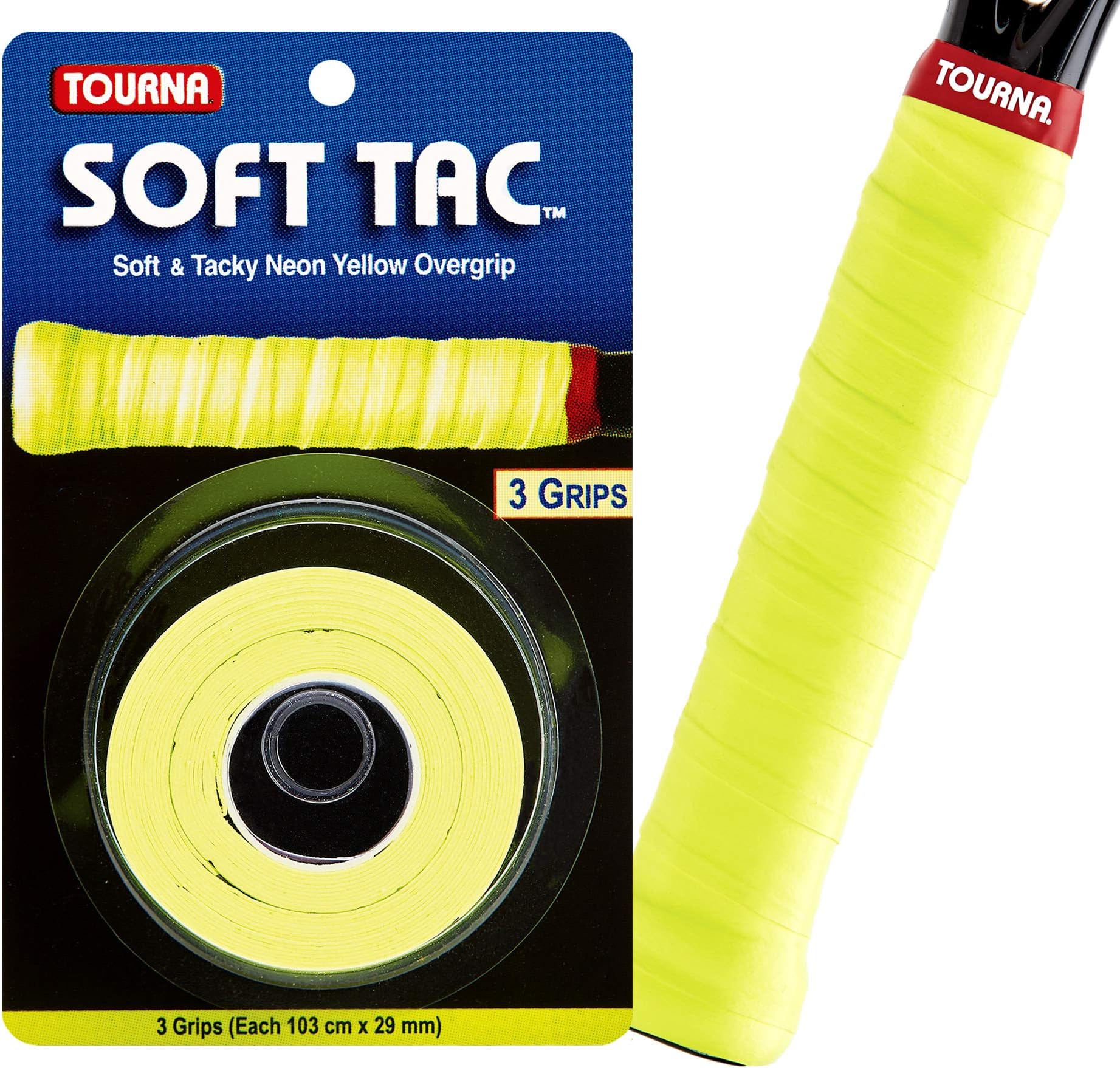 UNIQUE US-STT-NY US-STT-NY Soft Tac Wet Overgrip Tape Neon Yellow