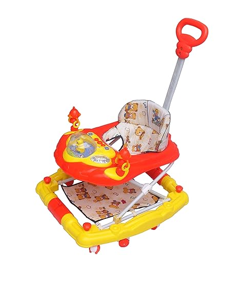 eHomeKart Kids Walker with Adjustable Height with Parental Handle (Red)