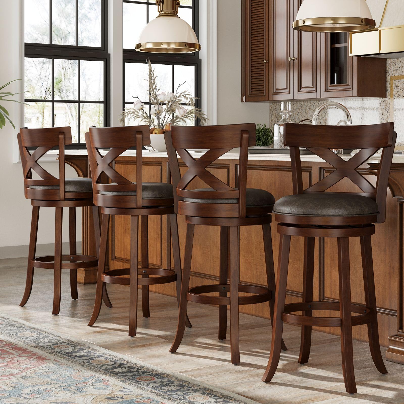 Sophia & William 30 Inch Swivel Bar Stools Set of 4