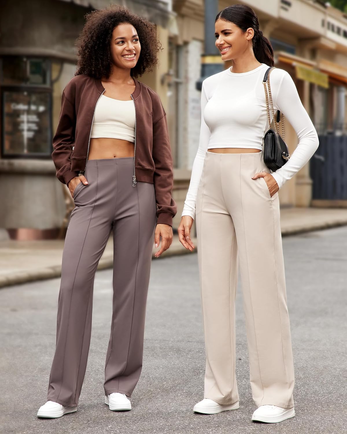 G4Free EverGoing Wide Leg Pants for Women High Waisted Yoga Pants with Pockets Stretch Casual Lounge Pants - Image 3