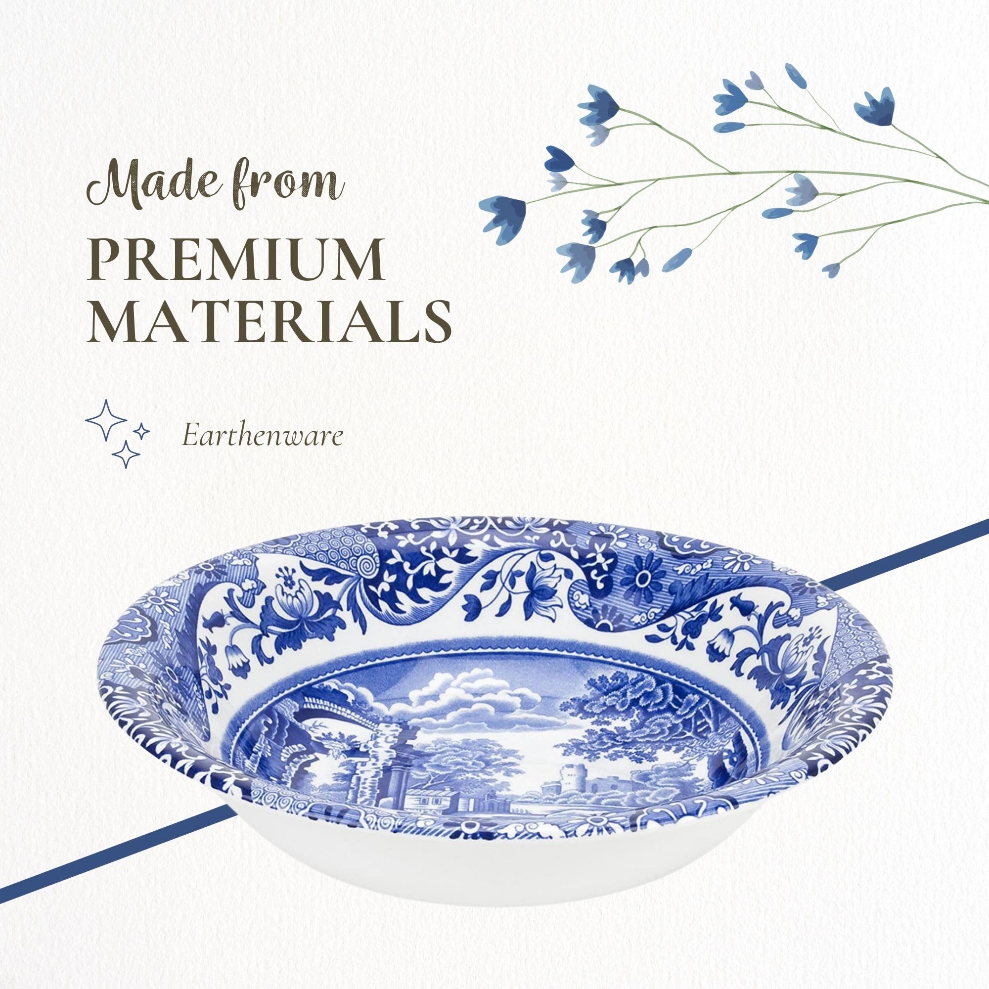 Amazon｜スポードブルーイタリアンシリアルボウル20センチメートル