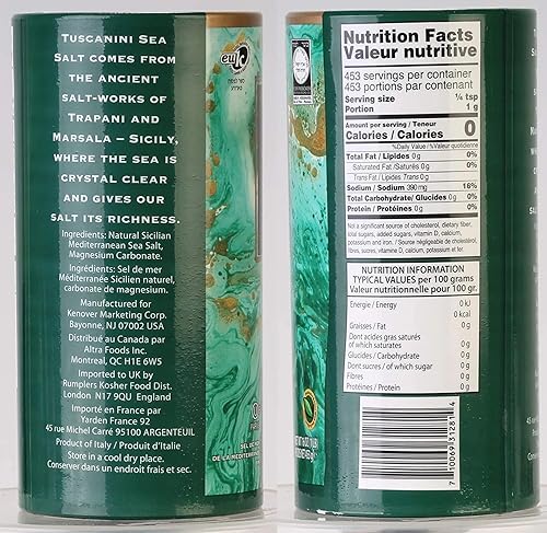 Miniatura 2 de Tuscanini Sal marina mediterránea fina kosher para la Pascua 16 onzas. Pk de 1.