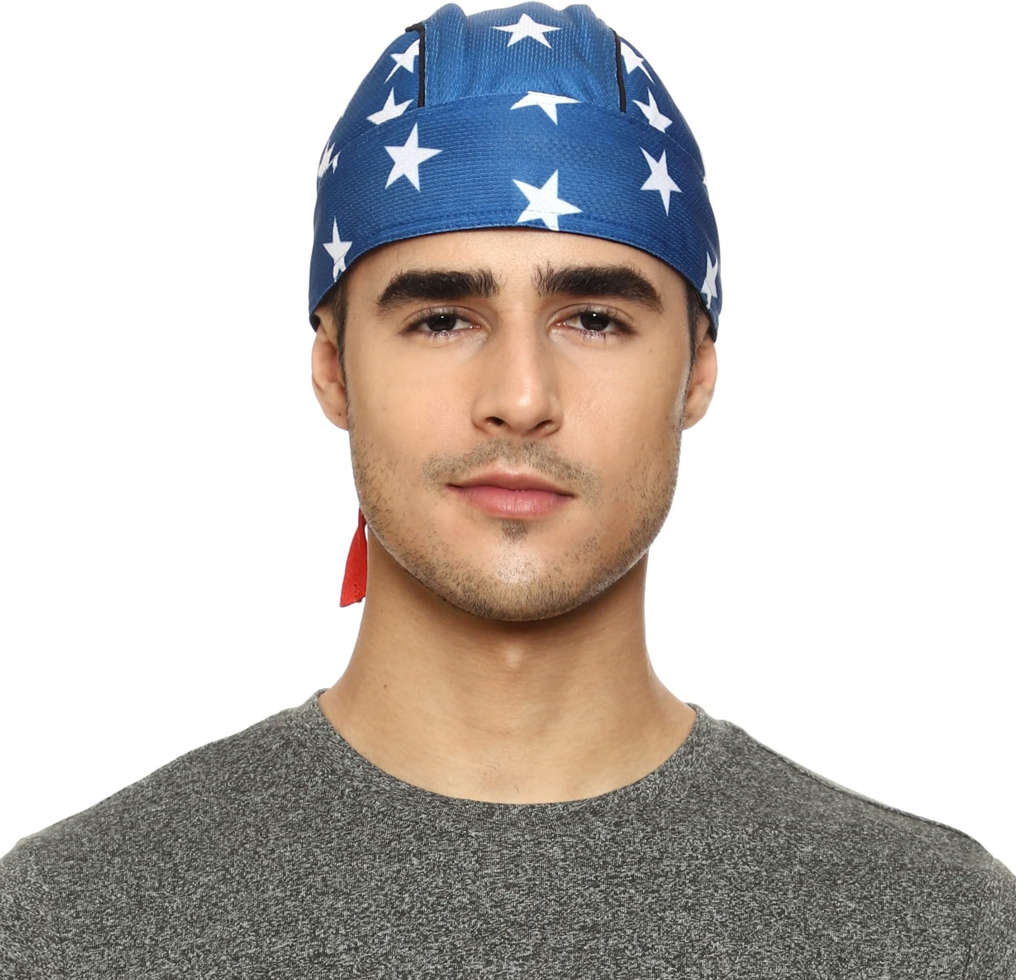 Helmet Skull Caps for Men Hair Inner Helmet Cover Caps for Bikers Sweat Cooling Skull Cap Headwrap, Bandana, Durag, Patka, Head Wear for Cycling & Running - Free Size