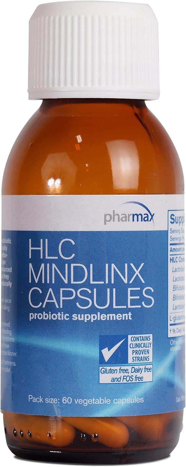 Pharmax HLC MindLinx Capsules | Probiotics to Promote Optimal Intestinal Health | 60 Capsules