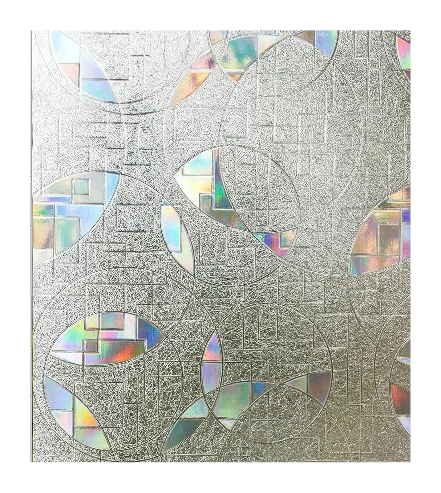 Privacy Window Film Stained Glass Static Cling Decorative Removable Sticker For Home Office for Glass Windows(45x100cm)