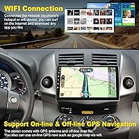 Vista 4 de Radio estéreo de coche 4G+64G para Toyota RAV4 2007-2012, Carplay inalámbrico y Android Auto con Android 13 compatible con Bluetooth/Control