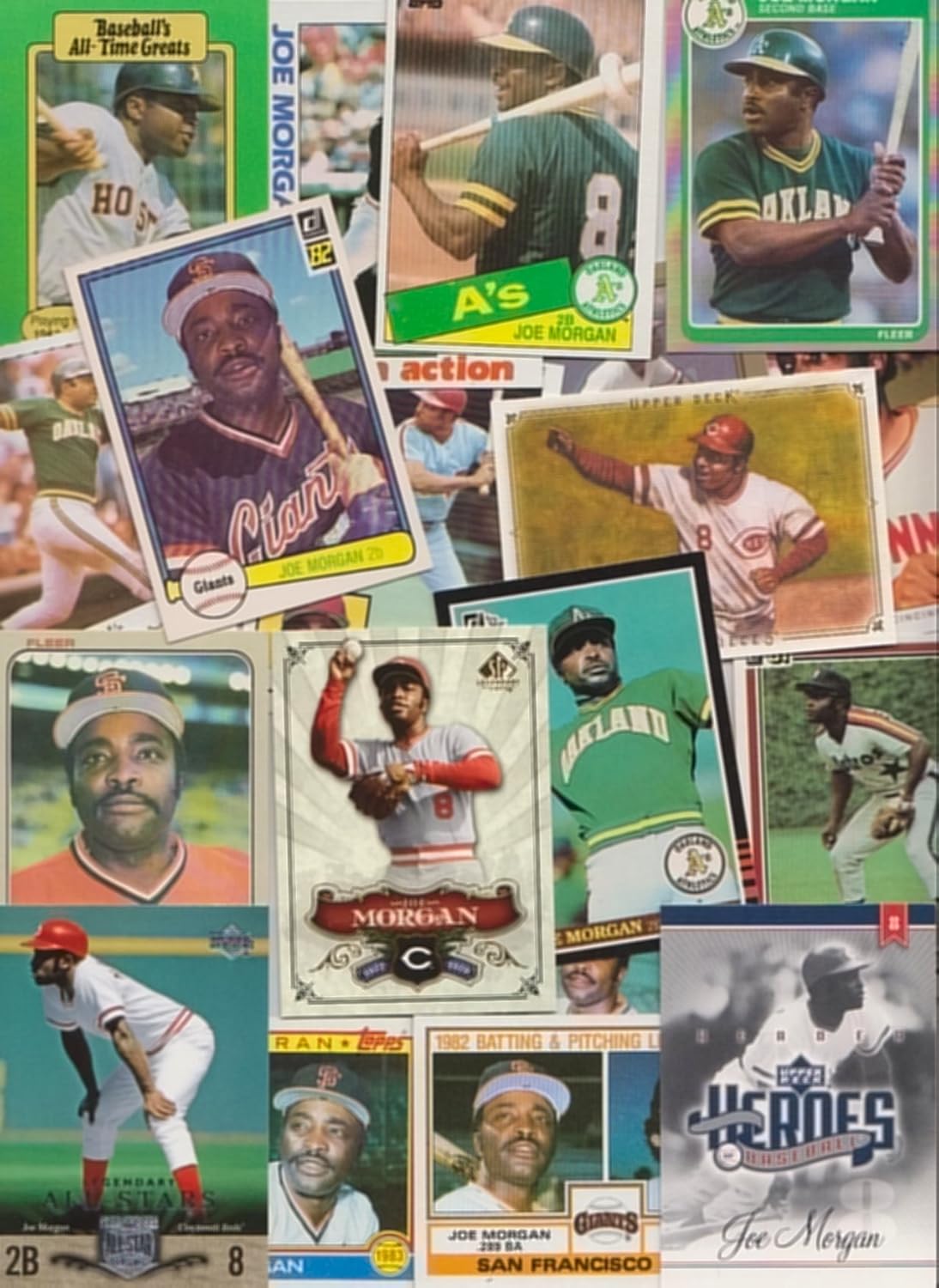 Joe Morgan / 50 Different Baseball Cards - No Duplicates