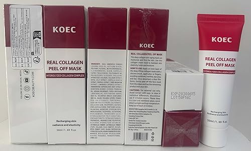 Miniatura 7 de KOEC Máscara facial de colágeno real, mascarilla facial de envoltura nocturna, hidratación profunda y restaura la elasticidad y refina los poros,