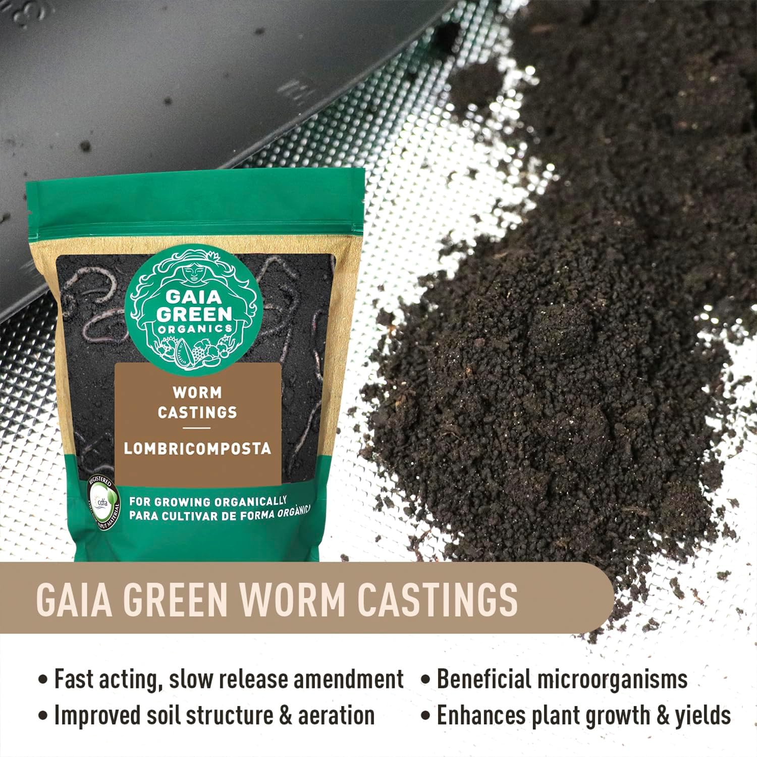Gaia Green Perfect Pack Organic Fertilizer Set, Includes 2L Worm Castings, 2kg All Purpose 4-4-4, and 2kg Power Bloom 2-8-4 for Professional Organic Gardening