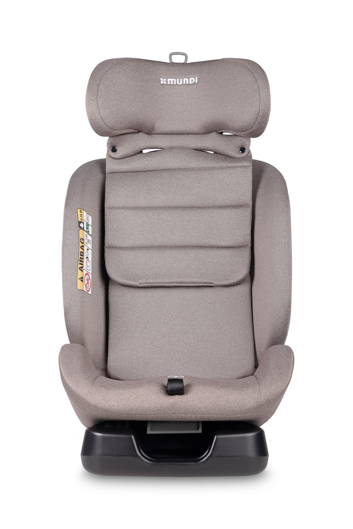 CARETERO - Kindersitz Auto Ohne Isofix - Autositz für Kinder 40-150 cm - Kinderautositz ab Geburt bis zum etwa 12. Lebensjahr - 5-stufige Neigungsverstellung - Mundi i-Size Beige